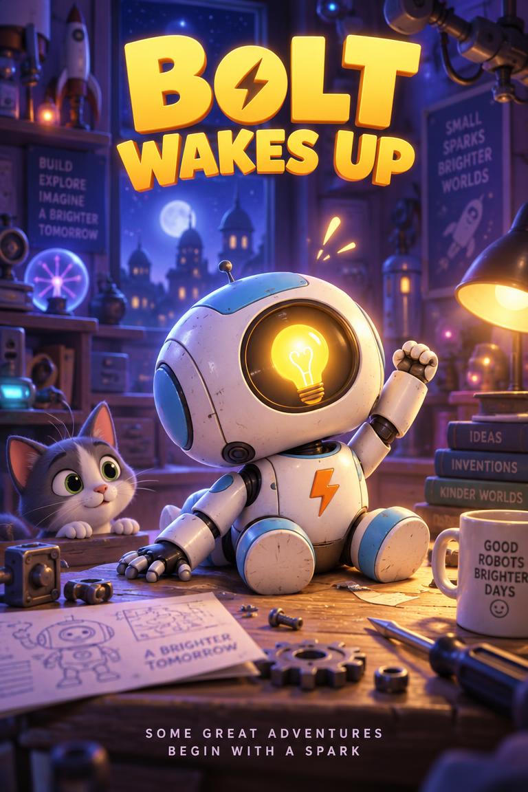 Movie poster: Bolt Wakes Up